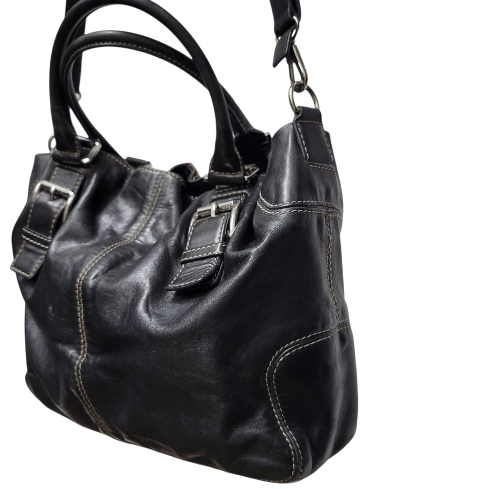 Michael Kors Women's Brookville Drawstring Black Shoulder Satchel Bag - Picture 5 of 15